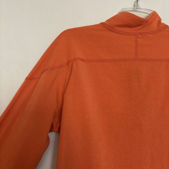 STIO Men's Sweater 1/4 Zip Pullover Lightweight Thumbholes Orange Size Medium - Picture 9 of 16